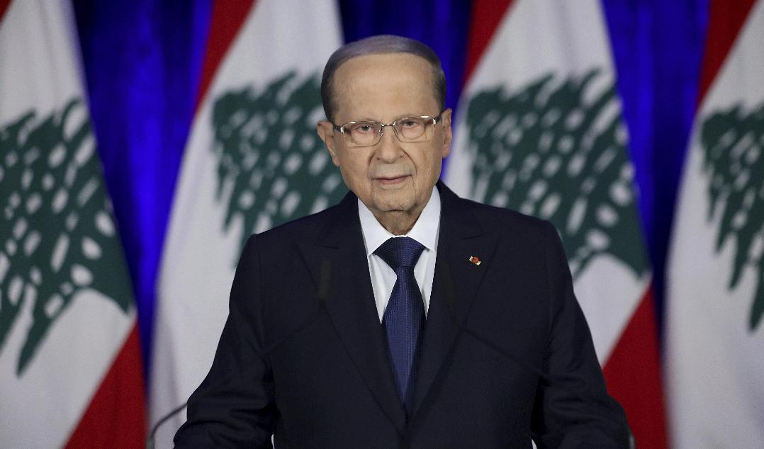 President Michel Aoun. Foto: Dalati Nohra/AP/TT-arkivbild