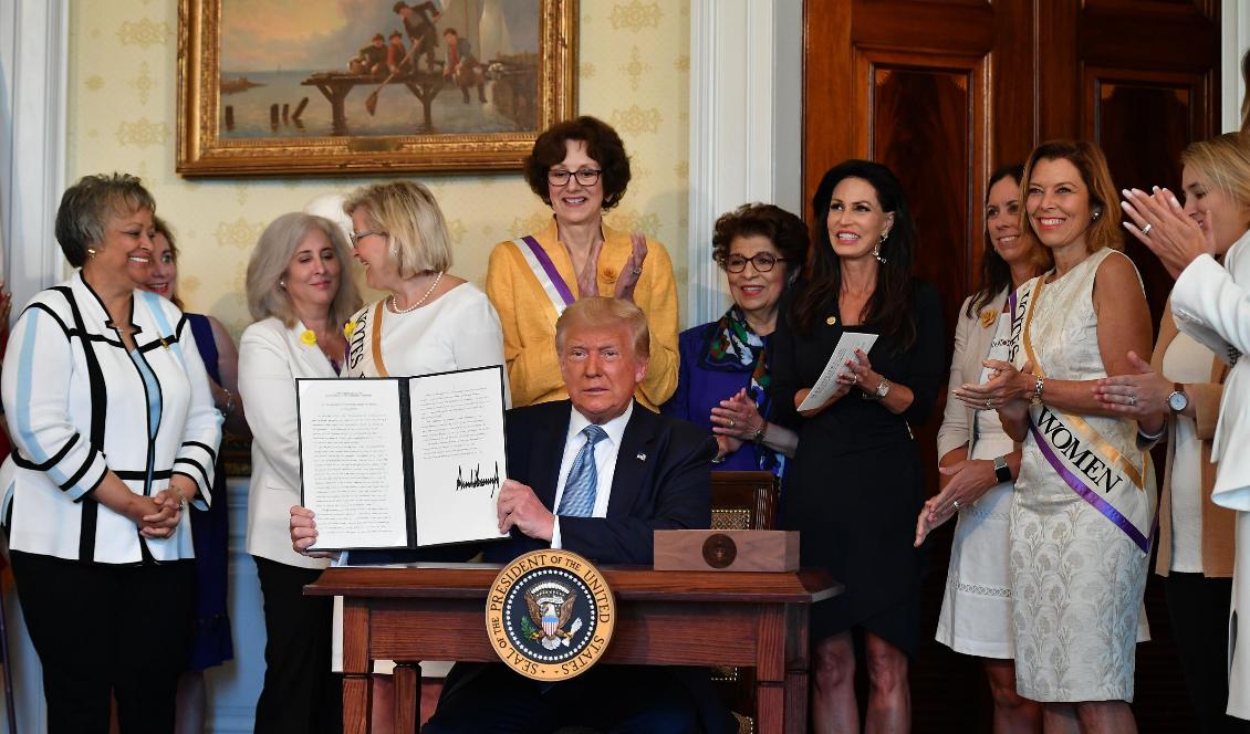 USA:s president Donald Trump har postumt benådat den berömda suffragetten Susan B Anthony. Foto Mandel Ngan/AFP via Getty Images