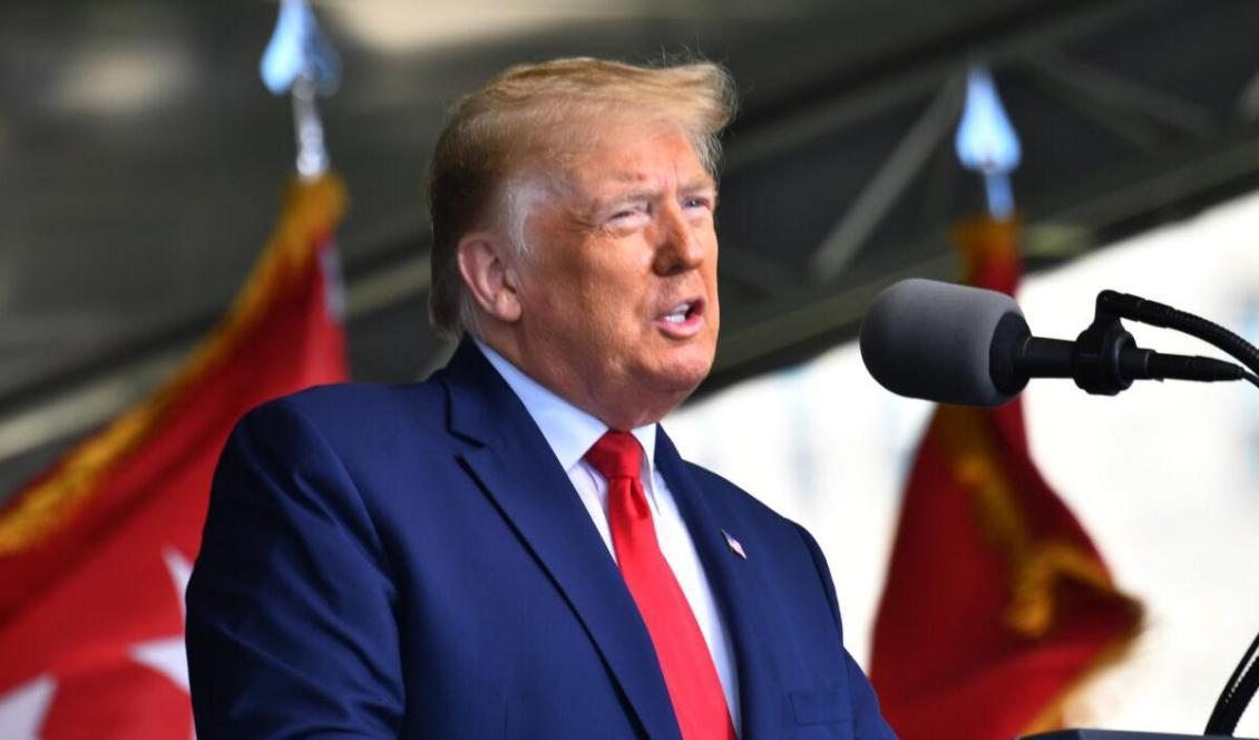 








President Donald Trump talar vid USA:s Military Academy Graduation Ceremony 2020 på West Point, N.Y., den 13 juni 2020. Foto: Nicholas Kamm, AFP, Getty Images)                                                                                                                                                                                                                                                                                                                                                                                                            