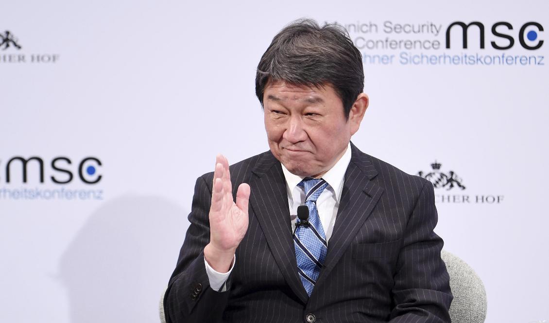 Japans utrikesminister Toshimitsu Motegi. Arkivfoto. Foto: Tobias Hase/dpa/AP/TT