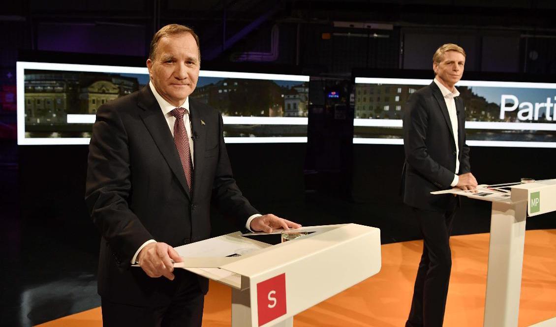 Pressen om ett misstroendehot lättade något mot statsminister Stefan Löfven (S) efter SVT:s partiledardebatt. Foto: Jessica Gow/TT