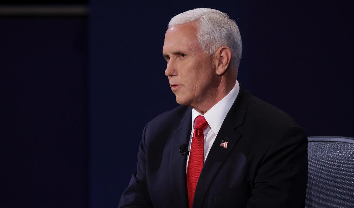 Vicepresident Mike Pence under vicepresidentdebatten Salt Lake Citi i Utah den 7 oktober 2020. Foto: Alex Wong/Getty Images