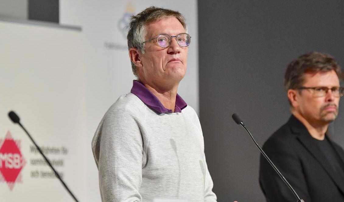 Anders Tegnell, statsepidemiolog på Folkhälsomyndigheten, säger att utvecklingen i Sverige är negativ just nu – och ingenting tyder på att den stannar av. Foto: Jonas Ekströmer/TT