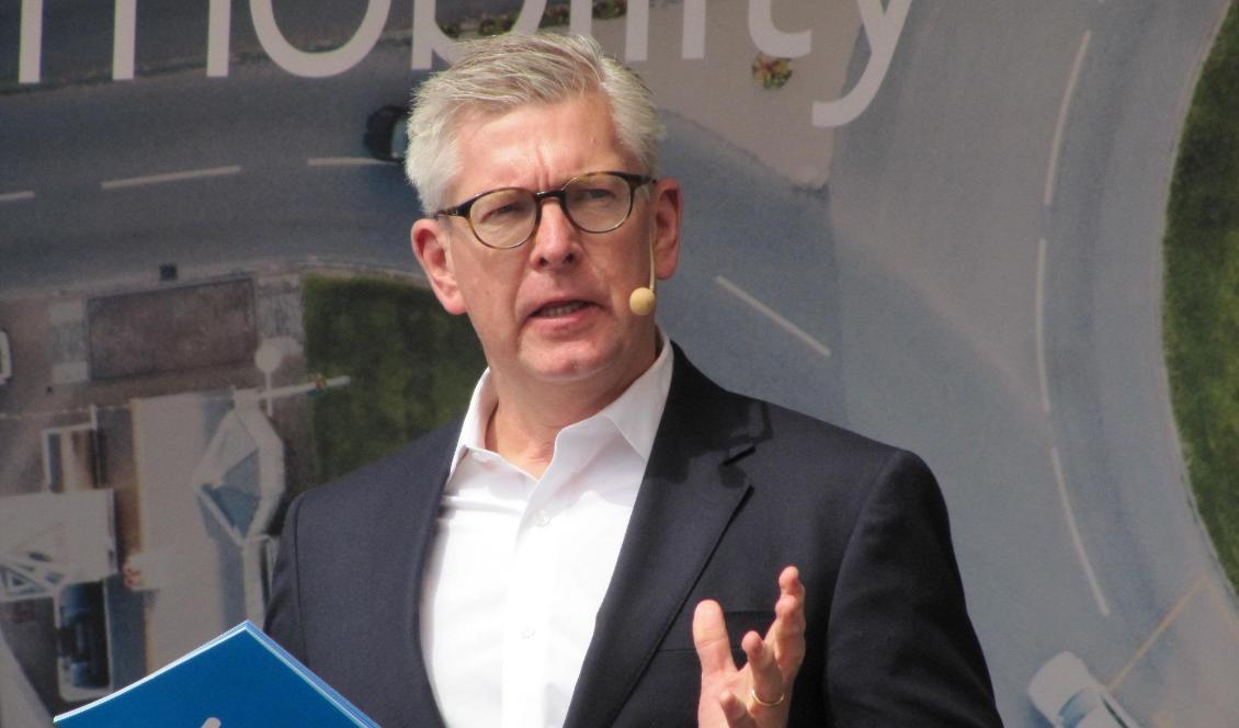 Ericssons vd Börje Ekholm talar under Kista Mobility Day, 2019. Foto: Ulf Klingström/CC BY-SA 4.0