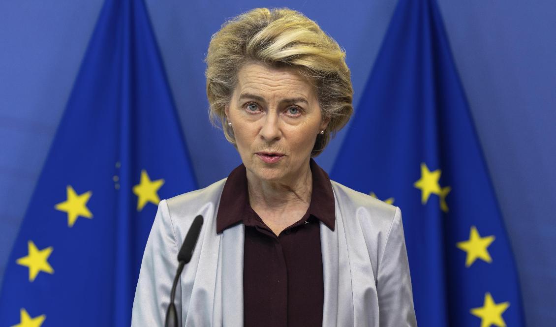 EU-kommissionens ordförande Ursula von der Leyen. Arkivbild. Foto: Olivier Matthys/AP/TT