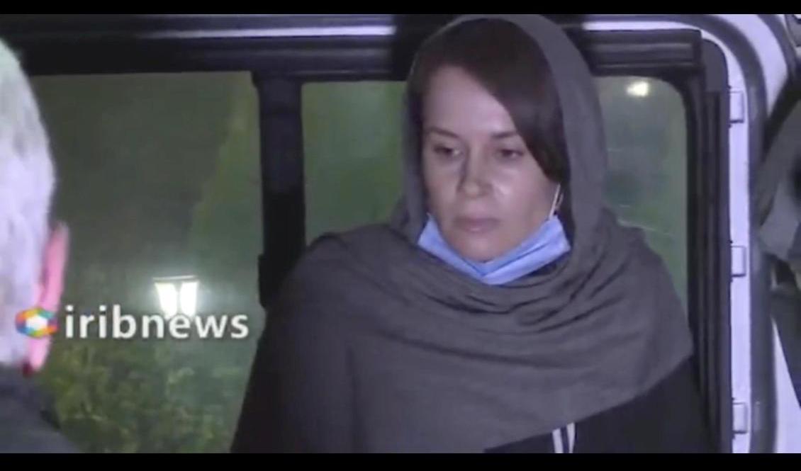 Bilden är hämtad från en video från iransk statlig tv och visar Kylie Moore-Gilbert i Teheran. Foto: AP/TT
