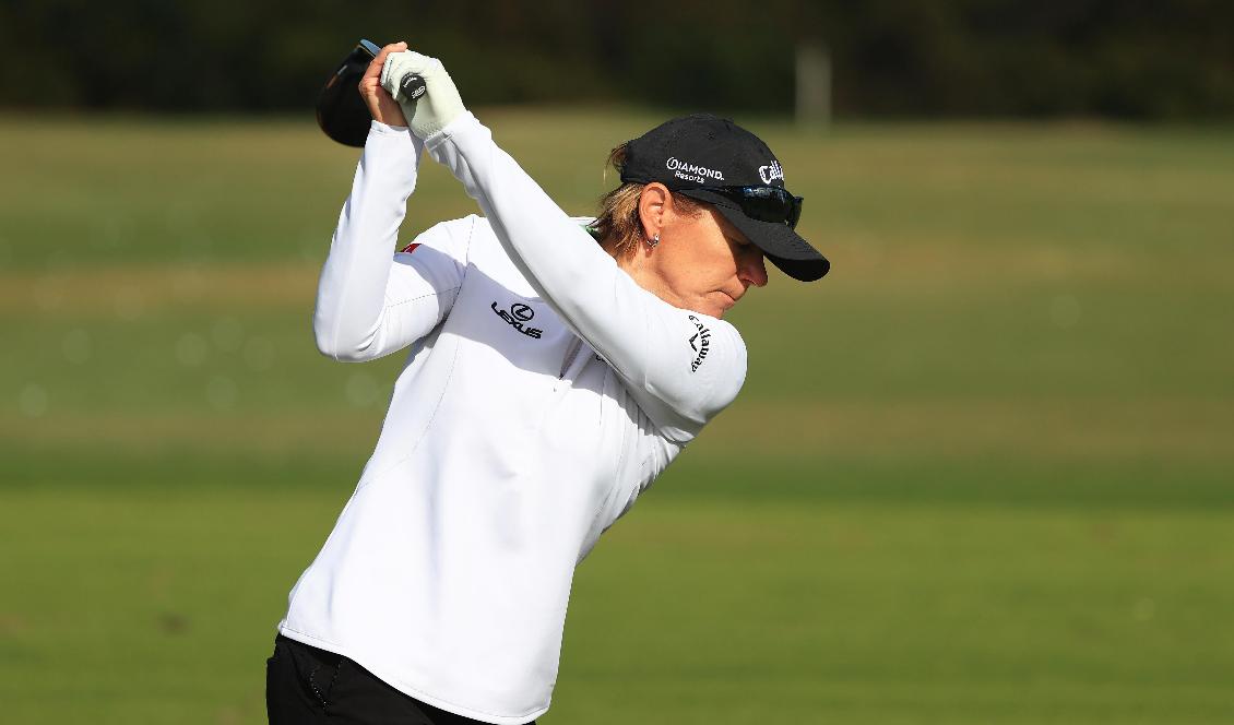 Torsdagen den 7 januari 2021 tilldelades golfstjärnan Annika Sörenstam presidentens frihetspris av Donald Trump. På bilden värmer hon upp för PNC Championship i Orlando i Florida den 19 december 2020. Foto: Mike Ehrmann/Getty Images