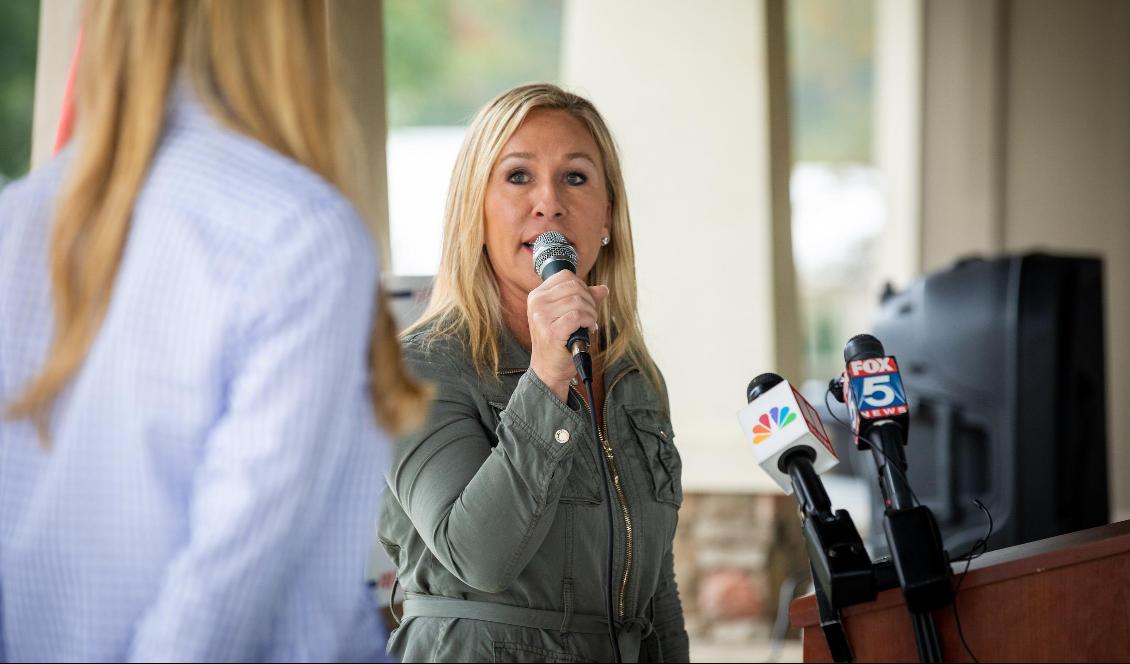 Republikanen Marjorie Taylor Greene har lämnat in handlingar för att ställa den nytillträdde president Joe Biden inför riksrätt. Foto: Dustin Chambers/Getty Images