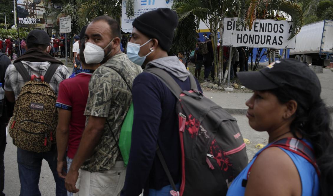 
Migranter från Honduras den 18 januari 2021 i El Florido i Guatemala. Foto: Josue Decavele/Getty Images                                            