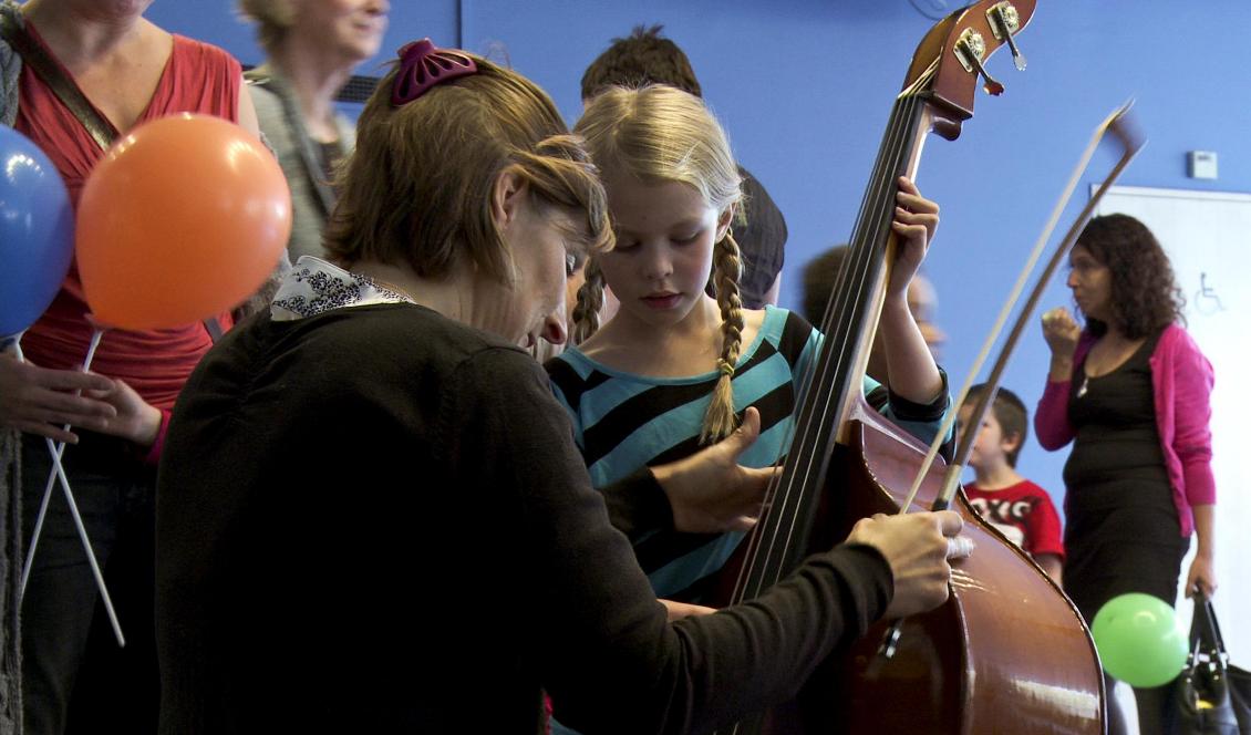 För småbarn finns idag bland annat musik- och danslek vid kulturskola eller studieförbund. Arkivbild från öppet hus i Berwaldhallen. Foto: Bilbo Lantto