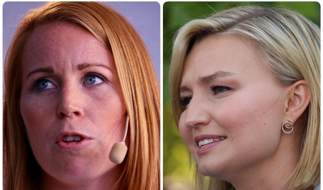 Centerpartiets Annie Lööf och Kristdemokraternas Ebba Busch rasar i förtroende, enligt en ny mätning. Foto: Epoch Times.