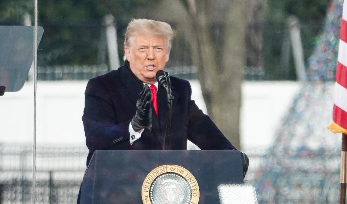 

Donald Trump talar i Washington D.C. den 6 januari 2021. Foto: Jenny Jing                                                                                        