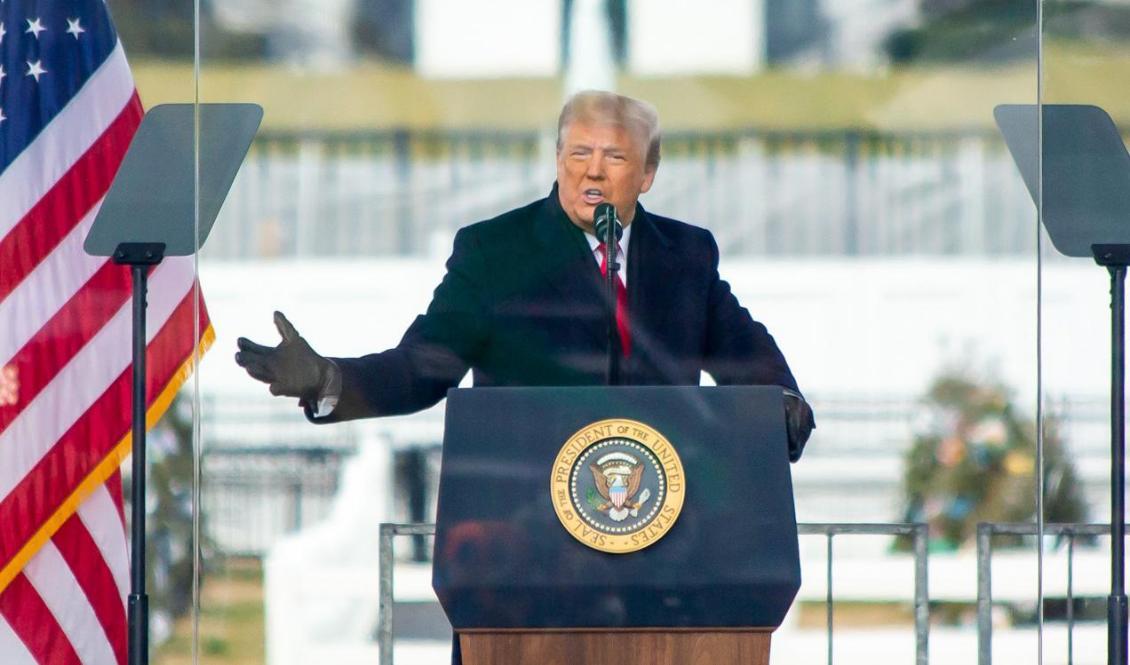 
Foto: President Donald Trump talar vid en sammankomst i Washington D.C. den 6 januari 2021. Foto: Lisa Fan/Epoch Times                                            