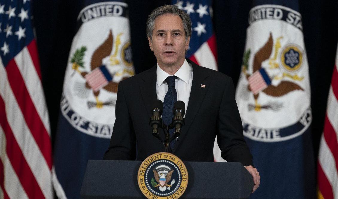 USA:s utrikesminister Antony Blinken. Foto: Evan Vucci/AP/TT