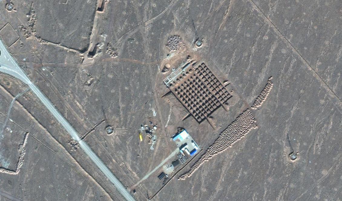 Satellitbild från mitten av december från en trolig kärnenergianläggning i Iran. Foto: Maxar Technologies via AP/TT