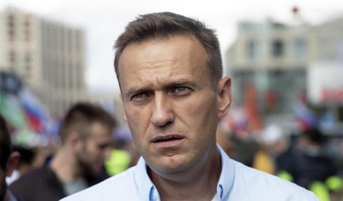 Den ryske oppositionsledaren Aleksej Navalnyj. Foto: Pavel Golovkin/AP/TT