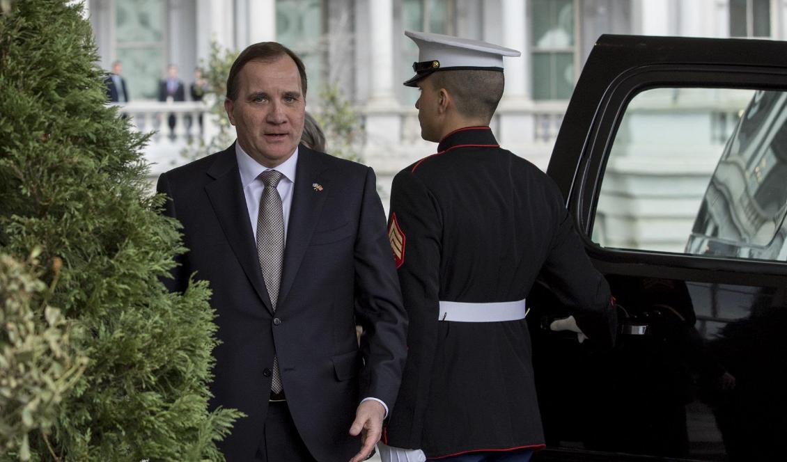 Statsminister Stefan Löfven (S) under ett besök i Washington D.C. i USA den 6 mars 2018. Foto: Samira Bouaou. Arkivbild.