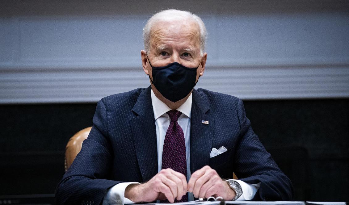 USA:s president Joe Biden talar i Vita huset den 5 mars 2021. Foto: 
Al Drago-Pool/Getty Images