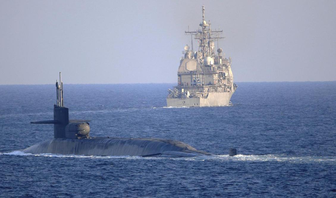
Den robotbestyckade ubåten USS Georgia. Arkivbild. Foto: Indra Beaufort/amerikanska flottan via AP/TT                                            