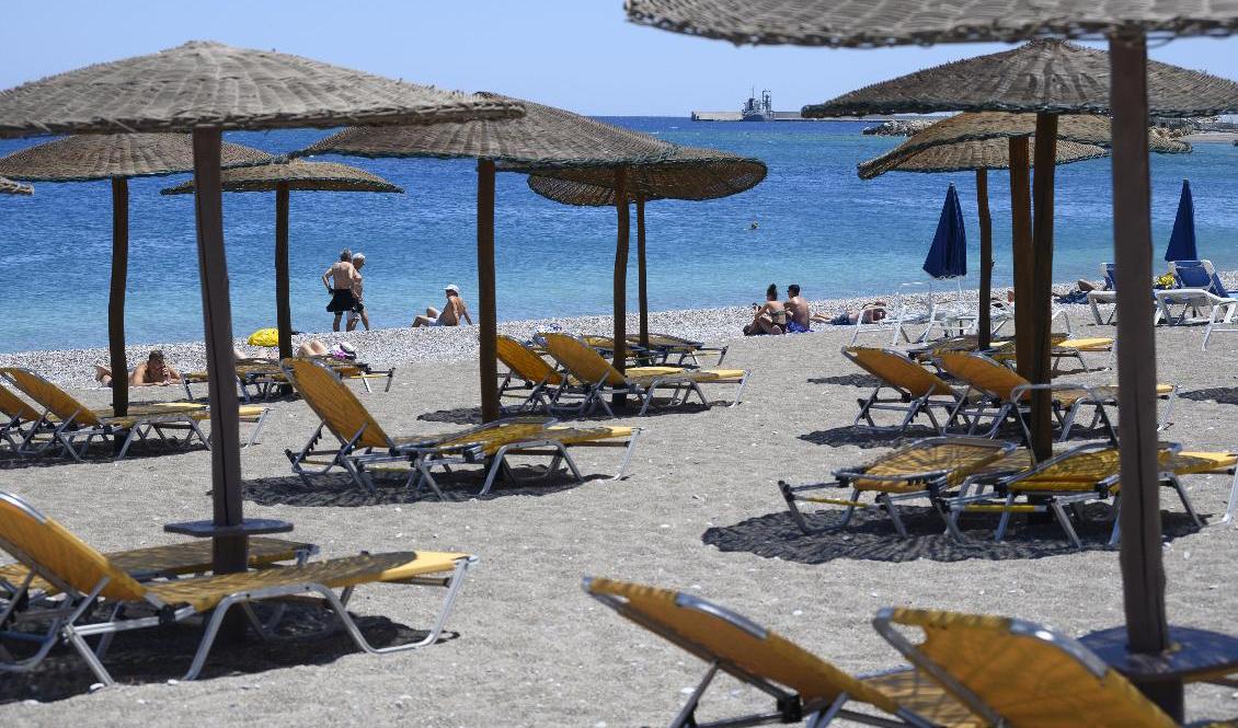 Det så kallade vaccinpasset ska underlätta för resande inom Europa. Bilden är tagen på den grekiska turistön Rhodos. Foto: Henrik Montgomery/TT