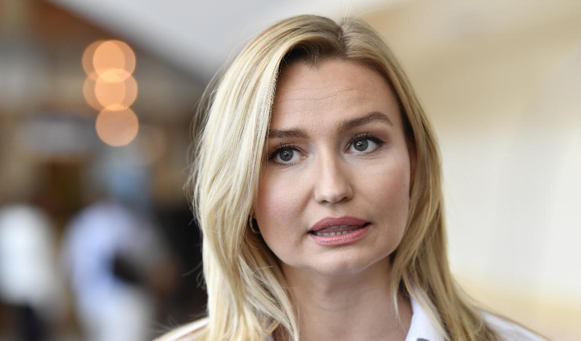 Kristdemokraternas partiledare Ebba Busch tänker rösta bort statsminister Stefan Löfven. Foto: Henrik Montgomery/TT