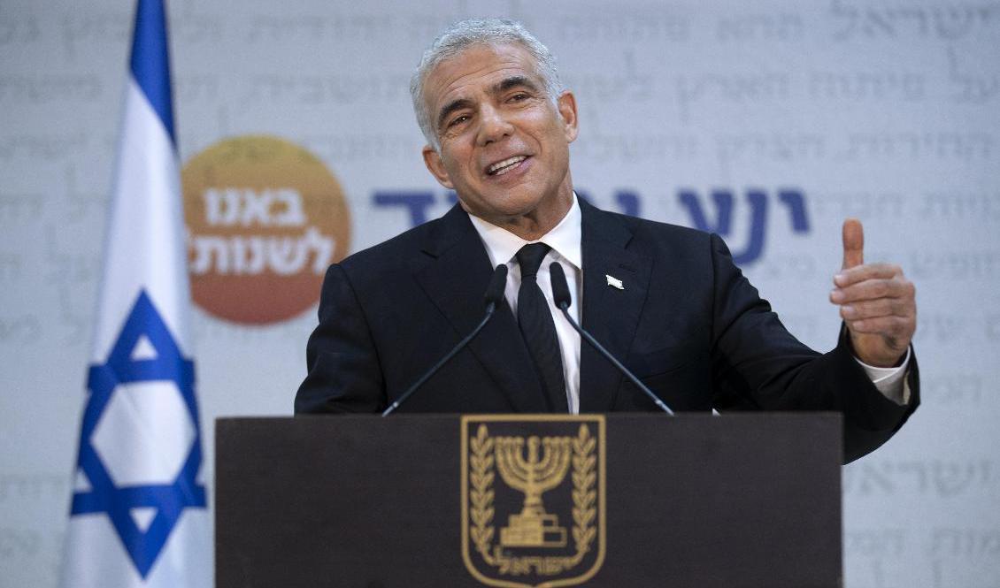 Yair Lapid blir premiärminister i Israel om två år efter det att koalitionspartnern Naftali Bennett fått sitta på posten. Arkivbild. Foto: Oded Balilty/AP/TT