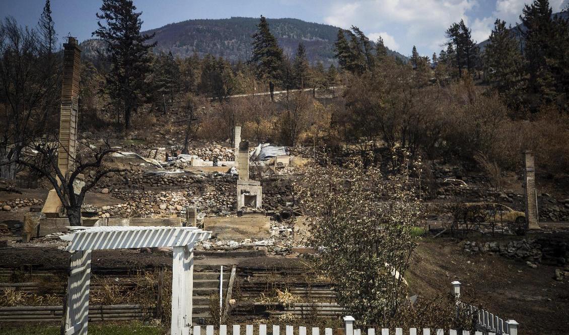 Skogsbränder förstörde det mesta av byn Lytton i British Columbia förra veckan. Foto: Darryl Dyck/AP/TT