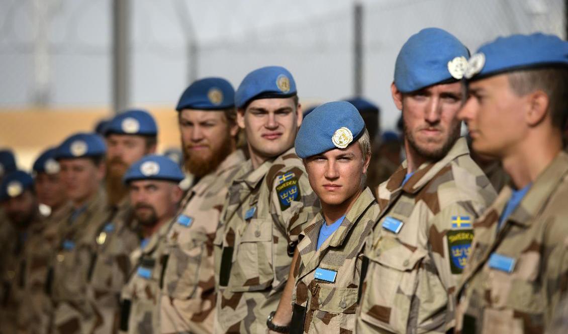 Svenska FN-soldater på Camp Nobel söder om Timbuktu i Mali 2015. Arkivbild. Foto: Henrik Montgomery/TT