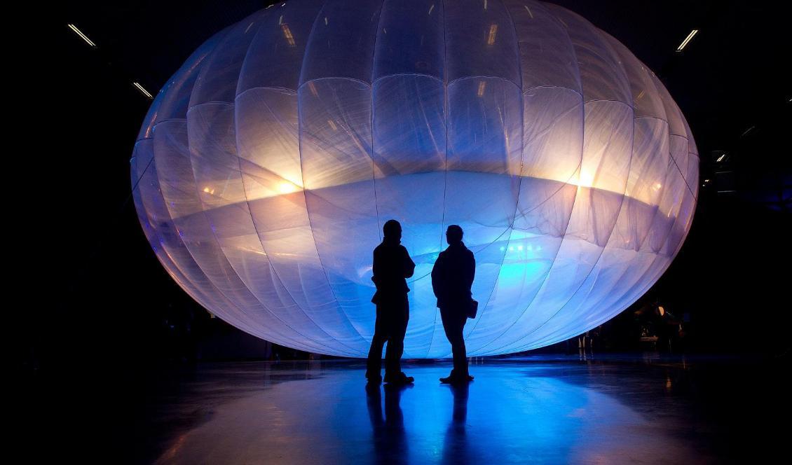 Internetballong från Google:s Project Loon, på en utställning i Christchurch, Nya Zeeland, 2013. Foto: Marty Melville/AFP via Getty Images