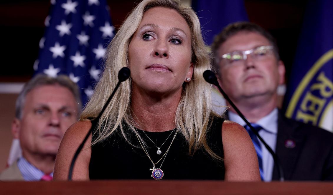 Den republikanska kongressledamoten Marjorie Taylor Greene. Foto: Anna Moneymaker/Getty Images