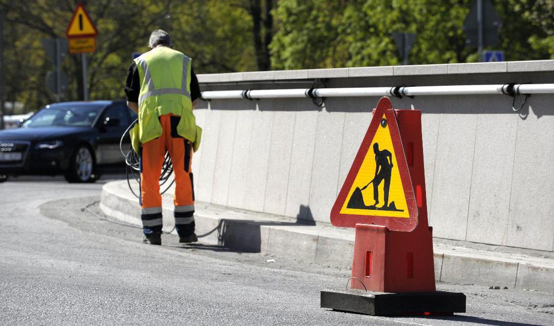 Hot och våld mot vägarbetare ökar, larmar fackförbundet Seko. Arkivbild. Foto: Janerik Henriksson/TT