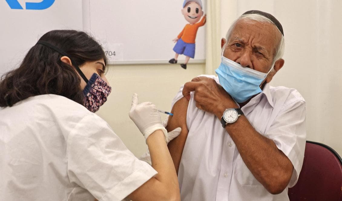 Israel är världsledande i vaccinering mot covid-19-viruset. Foto: MENAHEM KAHANA/AFP via Getty Images