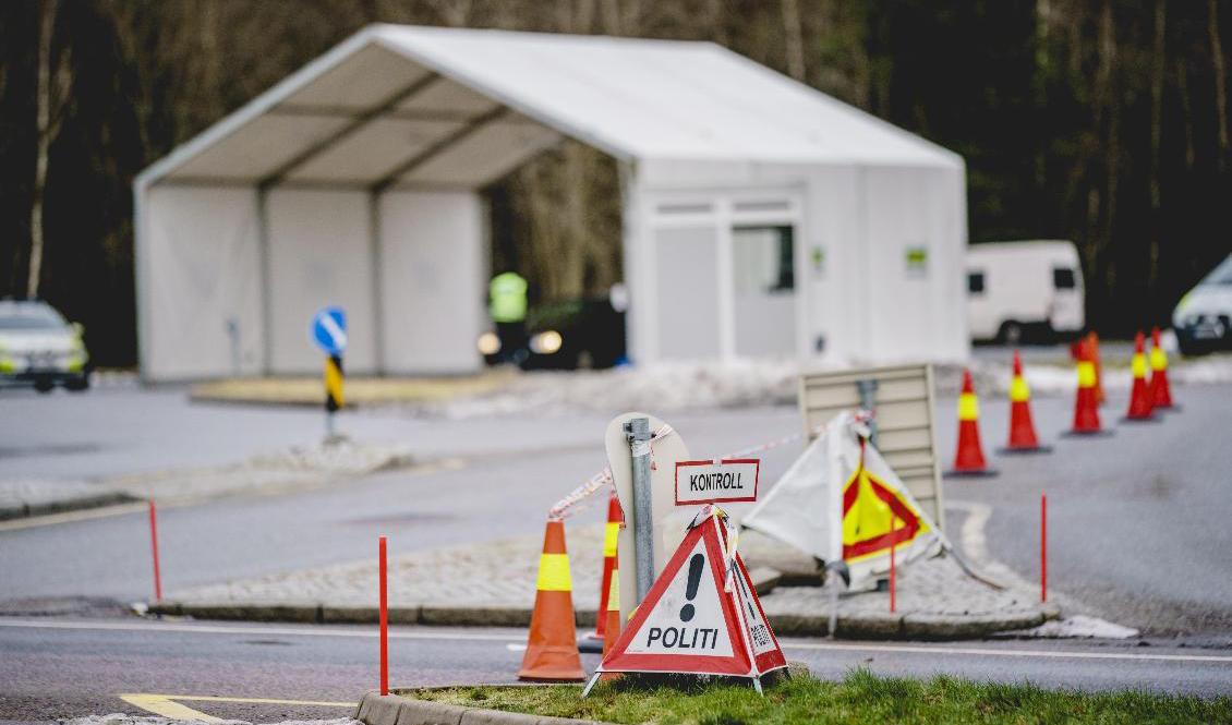 Norsk gränskontroll vid Svinesund. Arkivbild. Foto: Stian Lysberg Solum/NTB/TT