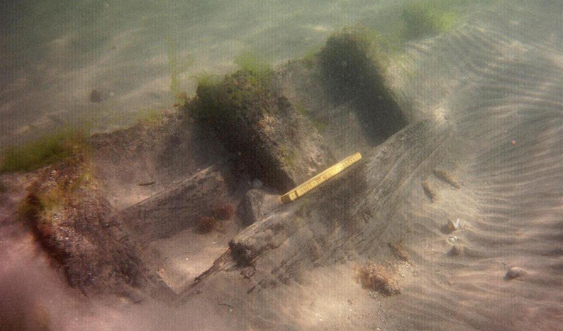 Ett fartygsvrak från 1500-talet har hittats vid Skrea strand i Falkenberg. Foto: Staffan von Arbin/Bohusläns museum