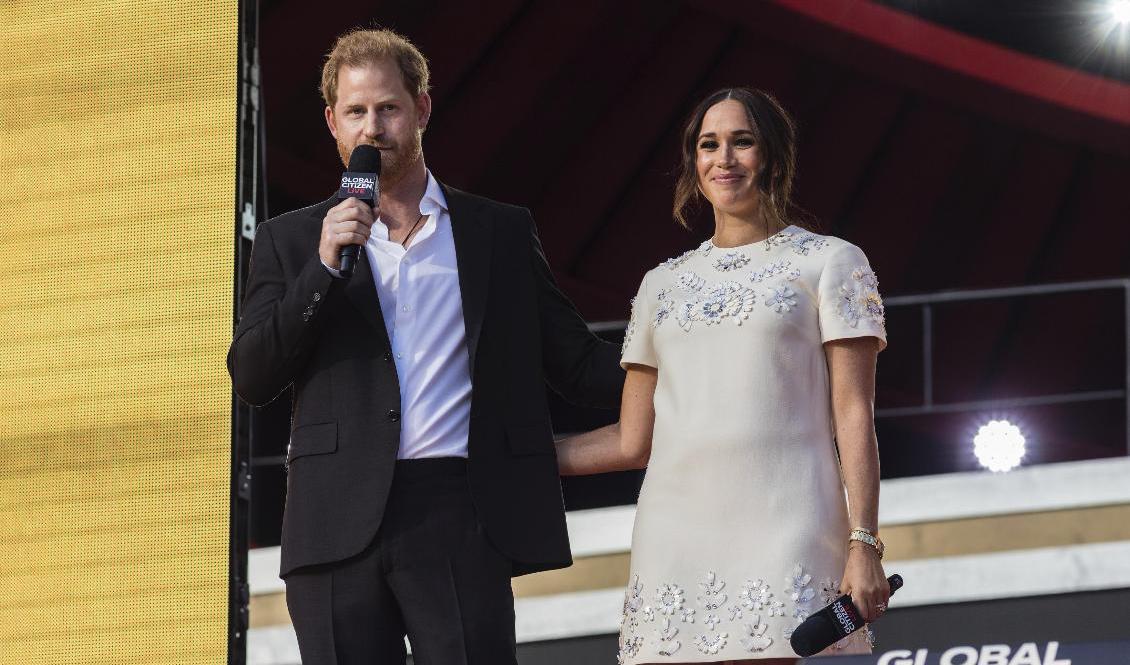 Prins Harry och Meghan Markle under helgens klimatevenemang "Global citizen live" i New York. Foto: Stefan Jeremiah/AP