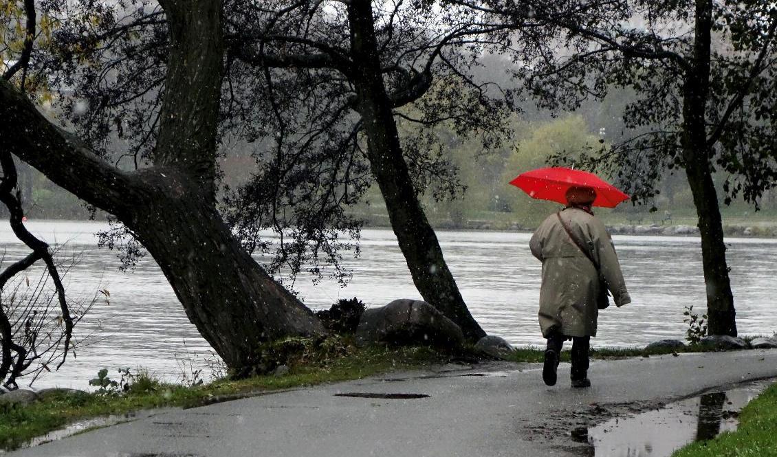 Helgvädret domineras av moln, regn och blåst. Arkivbild. Foto: Hasse Holmberg / TT