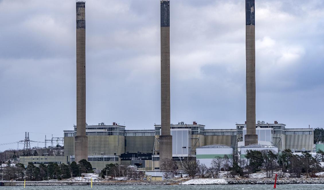 Det oljeeldade Karlshamnsverket har producerat el senaste två veckorna. Arkivbild. Foto: Johan Nilsson/TT