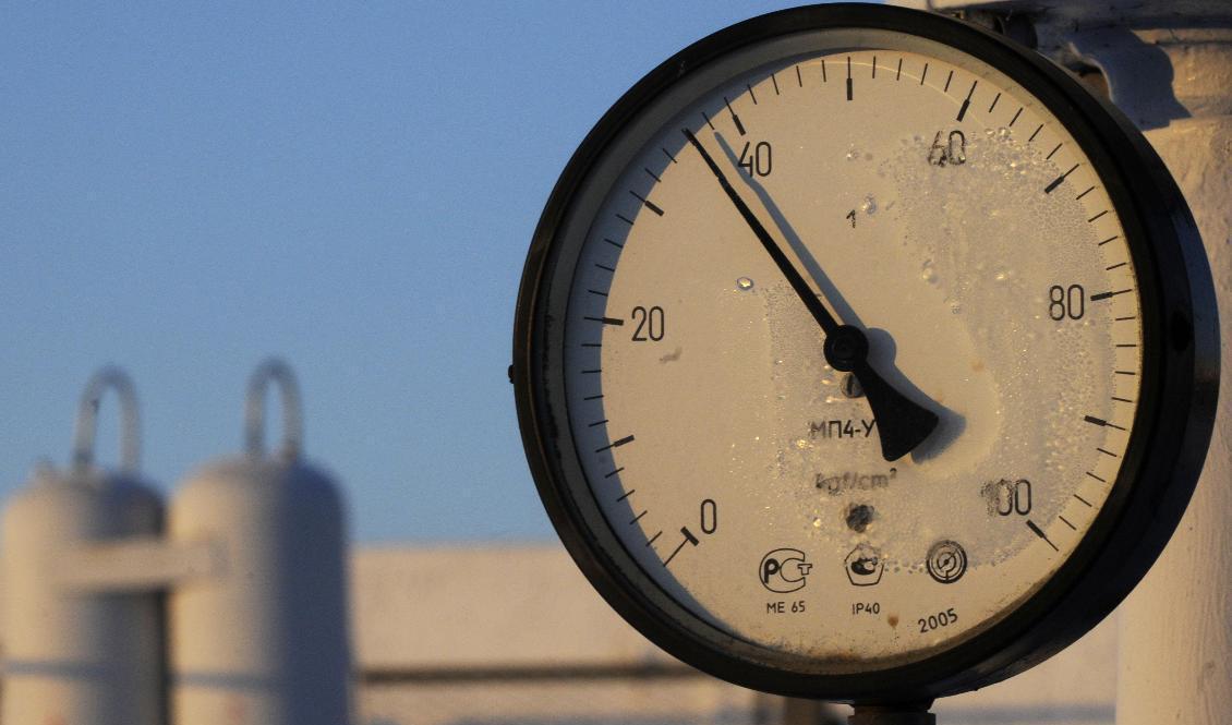 Högt tryck på gaspriset. Arkivbild. Foto: SERGEI CHUZAVKOV/AP/TT