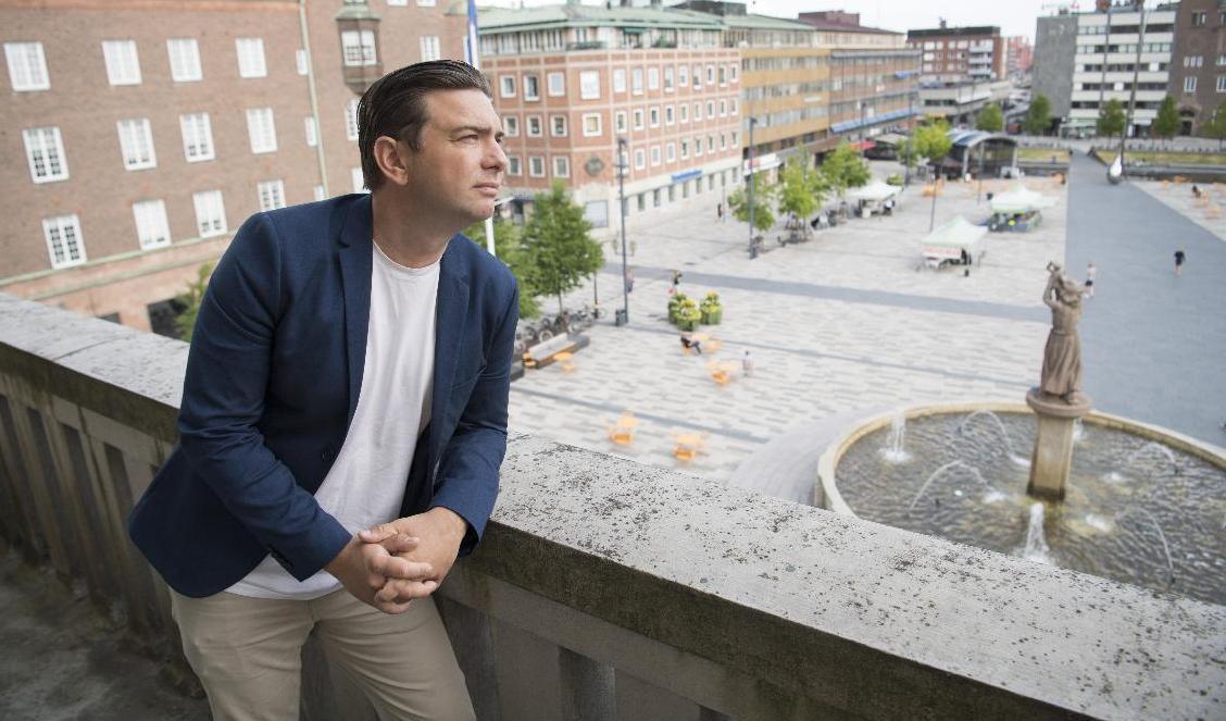 Kommunstyrelsens ordförande i Eskilstuna, Jimmy Jansson, vill inte se någon flyktingmottagning i Eskilstuna. Arkivbild. Foto: Fredrik Sandberg/TT