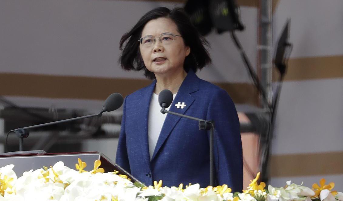 Taiwans president Tsai Ing-Wen. Arkivbild. Foto: Chiang Ying-Ying/AP/TT