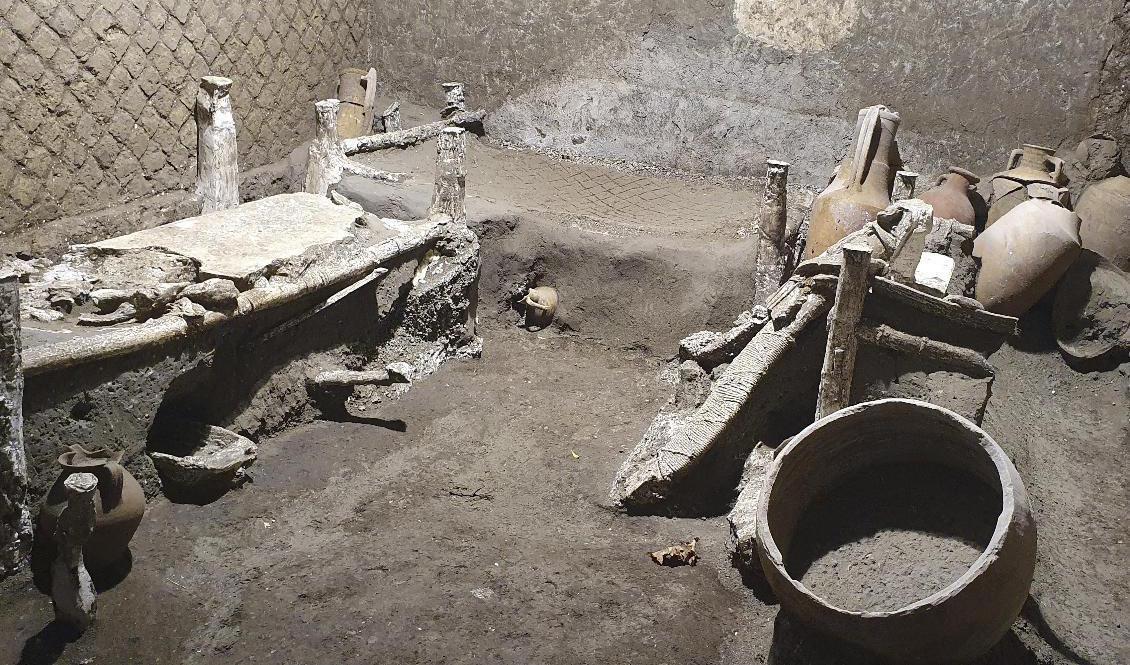 Arkeologer har gjort ett nytt fynd i Pompeji. Foto: AP/TT