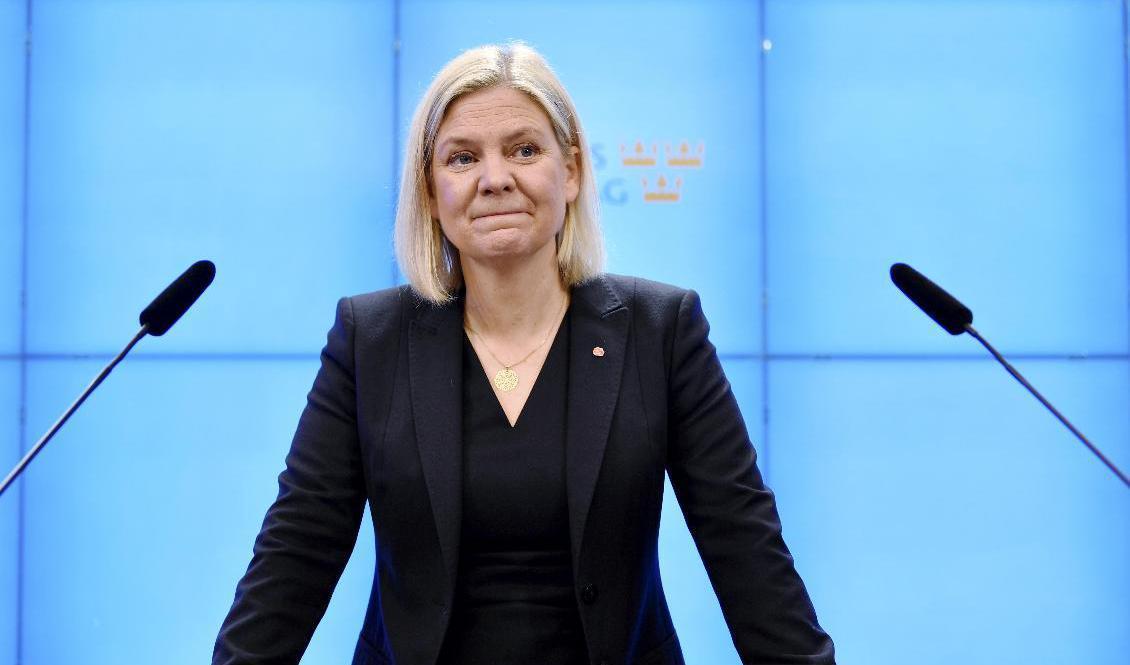 Socialdemokraterna ökar med med 2,9 procentenheter efter att Magdalena Andersson tillträtt som partiledare. Arkivbild. Foto: Anders Wiklund/TT