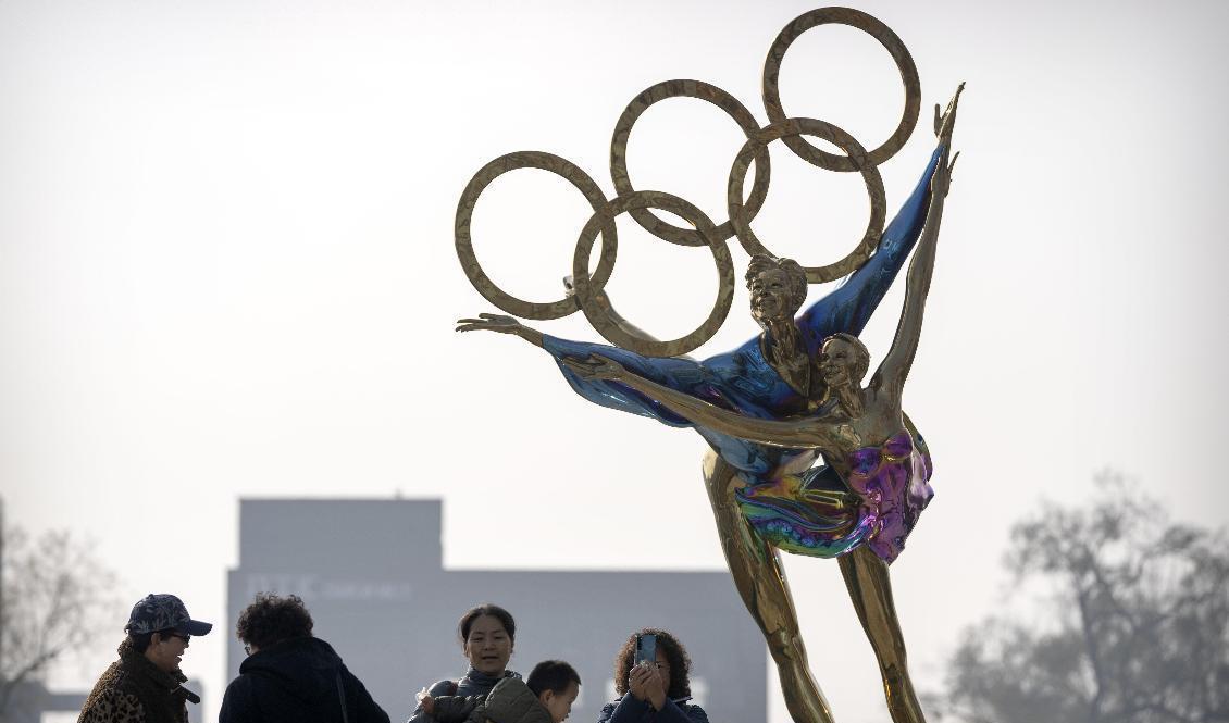 
OS i Peking avgörs i februari 2022. USA överväger en officiell diplomatisk bojkott. Arkivbild. Foto: Mark Schiefelbein/AP/TT                                            