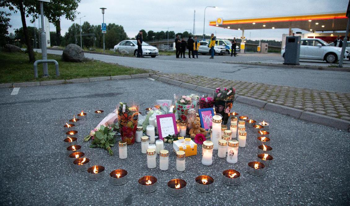 Det var i augusti 2020 som den tolvåriga flickan sköts ihjäl vid en bensinmack i Botkyrka. Arkivbild. Foto: Ali Lorestani/TT