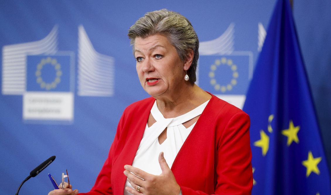 EU:s inrikeskommissionär Ylva Johansson. Arkivfoto.  Foto: Stephanie Lecocq/AP/TT