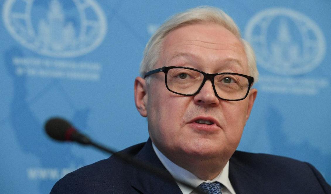 Rysslands biträdande utrikesminister Sergej Ryabkov vid en presskonferens om INF-avtalet, Moskva 2019. Foto: Kirill Kudryavtsev/AFP via Getty Images