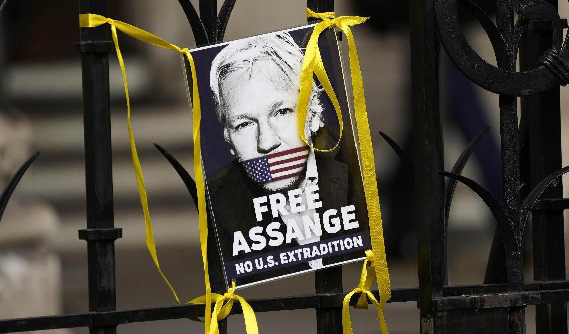 Julian Assange har många anhängare som vill se honom friad. Arkivbild. Foto: Frank Augstein/AP/TT