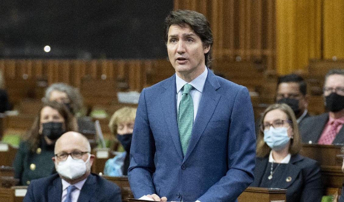 

Kanadas premiärminister Justin Trudeau i parlamentet. Foto: Adrian Wyld/The Canadian Press via AP/TT                                                                                        