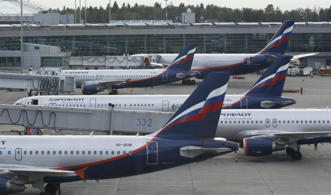 Aeroflot-flygplan får flyga omvägar framöver. Arkivbild. Foto: Vidar Ruud/NTB/TT