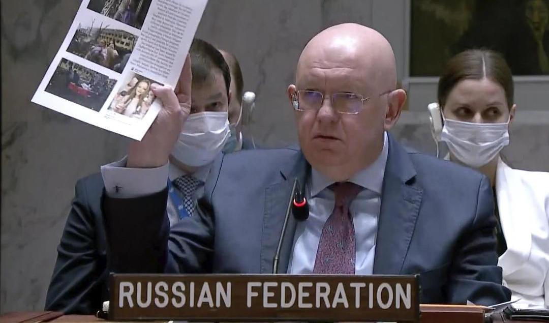 Rysslands FN-ambassadör Vasliij Nebenzia. Foto: FN/AP/TT
